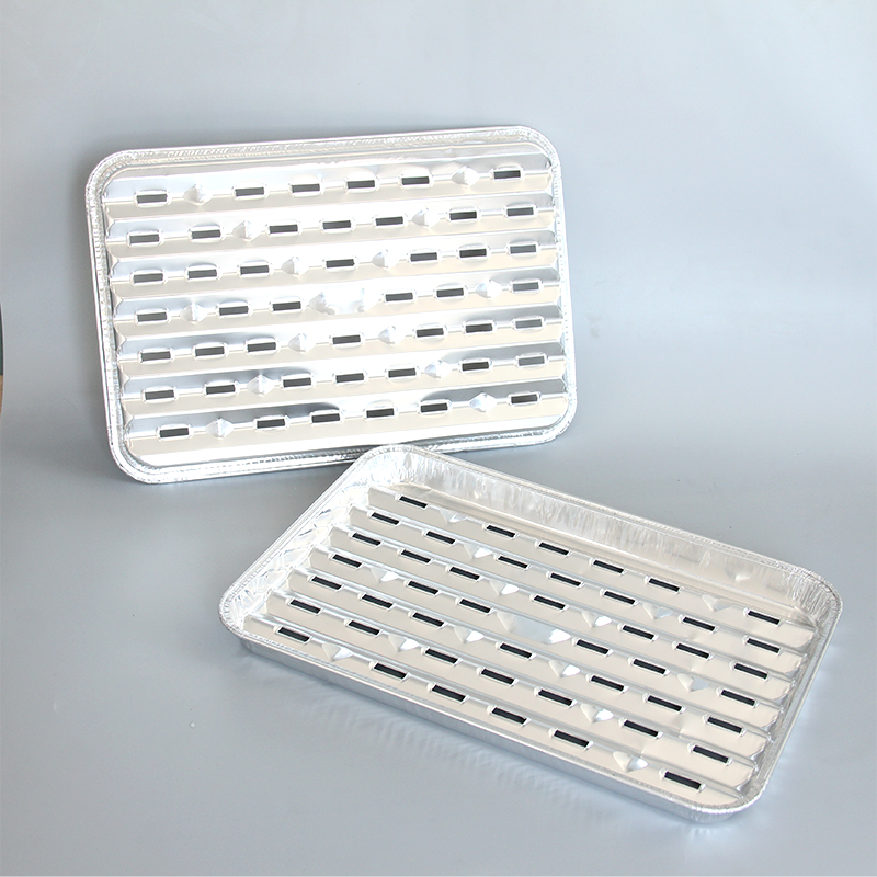 Langwerpige barbecue -lade ik340